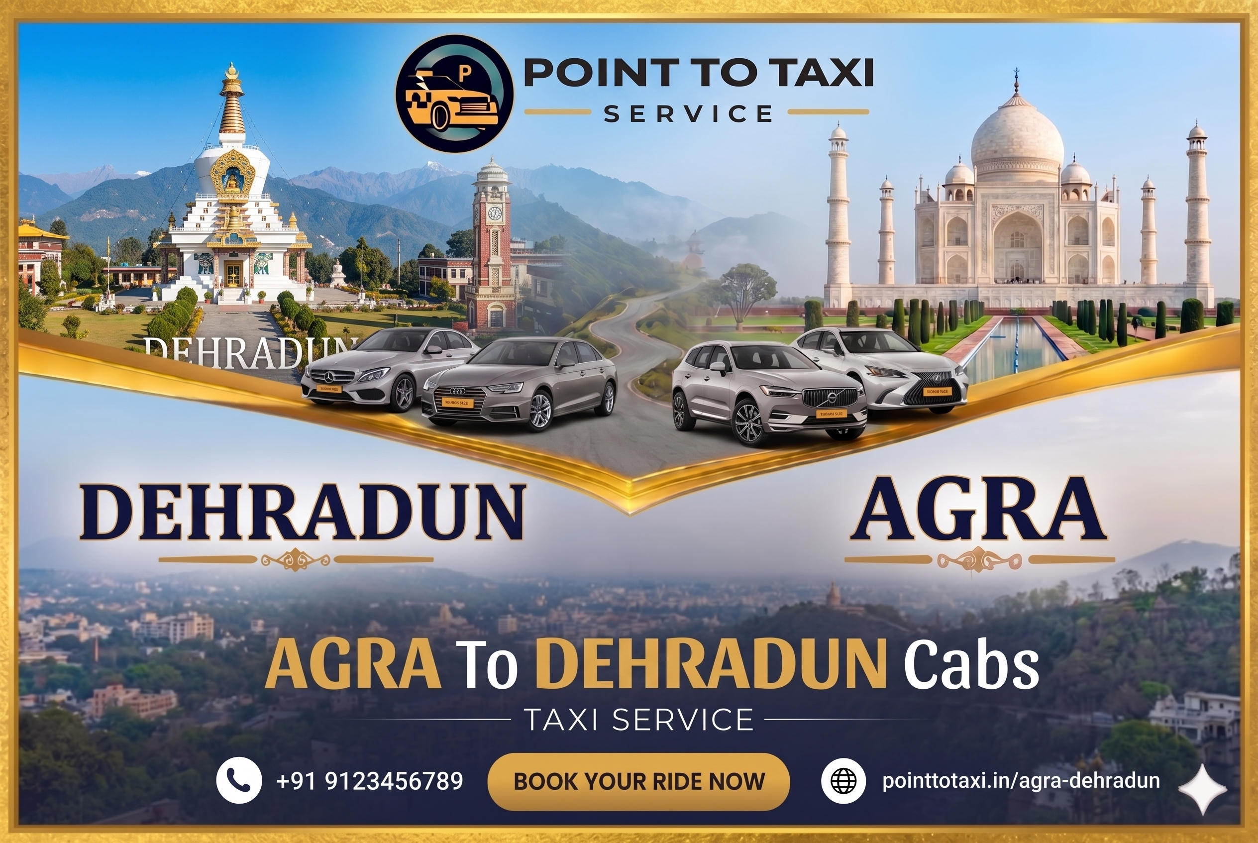 Agra to Dehradun Taxi Service